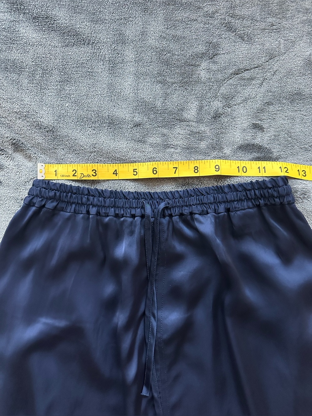 Rogue Navy Satin Asymmetric High Low Skirt IT 40 US 4-6 100% Viscose - Picture 10 of 15